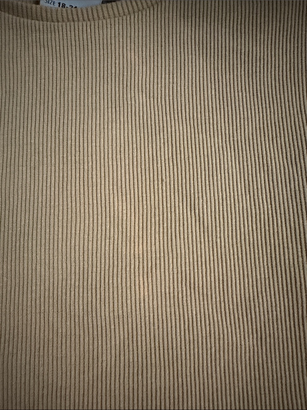 ZARA Mustard Ribbed Ruffle Sleeve Top - Picture 3 of 6